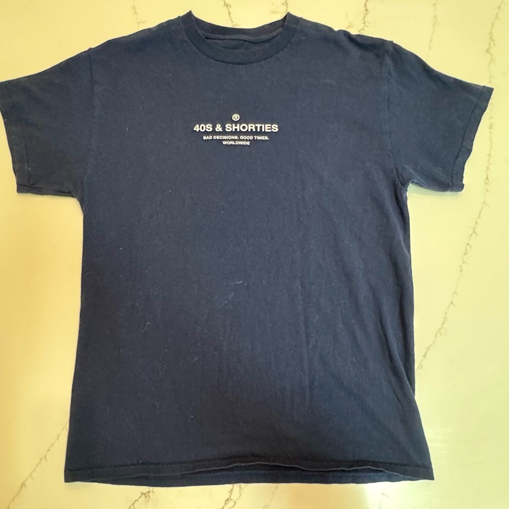 Navy Short Sleeve Tee for Men